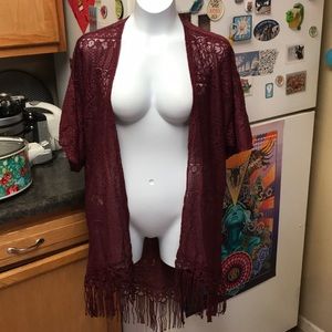 Charlotte Russe lace kimono XL